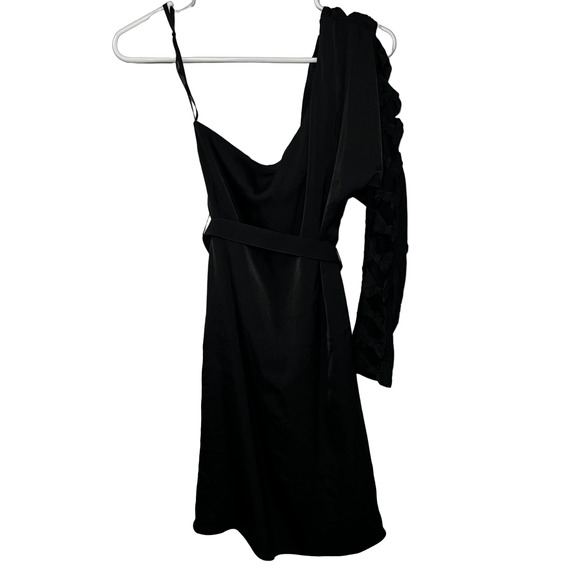 Women's BCBGMAXAZRIA One Sleeve Open Bows with belt Size XS - Picture 2 of 7